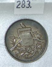 1873 P. Guatemala 1 Peso .900 Silver.