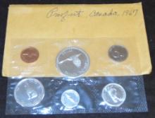 1967 Canada 6-Coin Silver Sets (1.11 ASW) (Dime - Dollar .800 Silver).