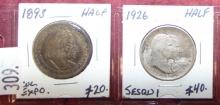 1893 Col. Expo Half Dollar. 1926 Sesq. Half Dollar.