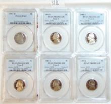 (6) PCGS Jefferson Nickels