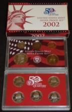 2002 U.S. Mint Silver Proof Set.