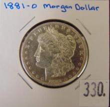 1881-O Morgan Dollar AU.
