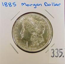 1885 Morgan Dollar AU.