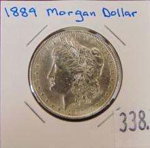 1889 Morgan Dollar AU.