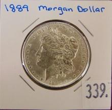 1889 Morgan Dollar AU.