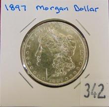 1897 Morgan Dollar AU.