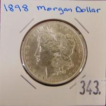 1898 Morgan Dollar AU.