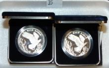 (2) 2003 U.S. Mint National Wildlife Refuge 90% Silver Medals.
