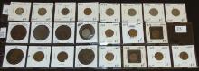Variety: Cents, 2¢pcs., Nickels, Dime (23 Coins).