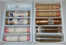 (9) Rolls of Cents: 1943, 1954-S, 1955-S, 1958, 1959, 2009.
