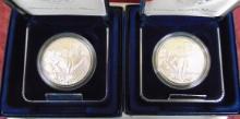 (2) 2007 Jamestown 400th Anniversary Proof Silver Dollars.