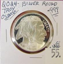 2024 Indian/Buffalo 1 Troy Oz. .999 Silver Round.