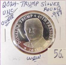 2024 Trump .999 Silver Round "In God We Trust".