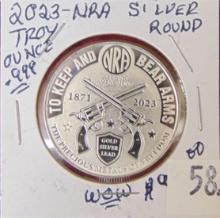 2023 NRA 1 Troy Oz. .999 Silver Round "To Keep and Bear Arms".