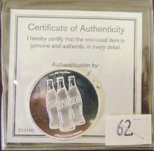 2024 Coca-Cola 1 Oz. .999 Silver Round.