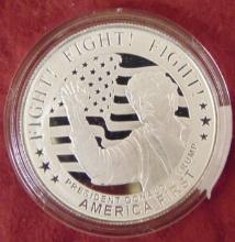 2024 Trump 1 Troy Oz. .999 Silver Round "Fight, Fight, Fight".