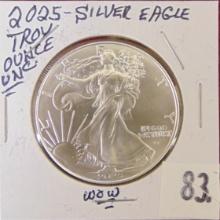 2025 W Silver Eagle 1 Oz. Silver UNC.