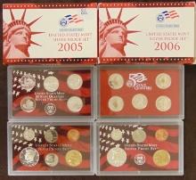 2005, 2006 U.S. Mint Silver Proof Sets.