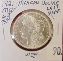 1921 Morgan Dollar (last year).