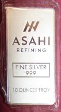ASAHI 10 Oz. .999 Silver Bar UNC.