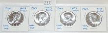 1968-D, (3) 1969-D Kennedy Half Dollars.