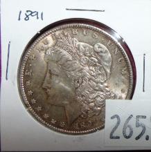 1891 Morgan Dollar.