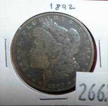 1892 Morgan Dollar.