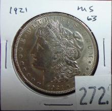 1921 Morgan Dollar.