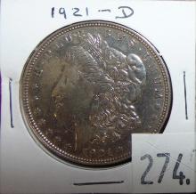1921-D Morgan Dollar.