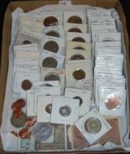 Variety: India and Military Currency. Various Half Dollars, Cents, Foreign Coins, Tokens.