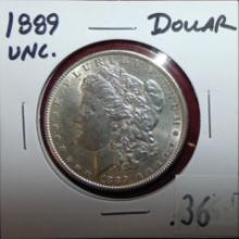 1889 Morgan Dollar.