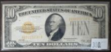 Series of 1928 $10 Gold Certificate.