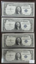 (4) Series of 1935F $1 Silver Certificates in Sequence.