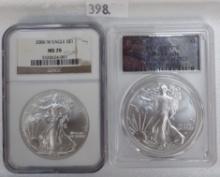 2006-W Silver Eagle NGC MS70. 2023 Silver Eagle PCGS MS70 First Strike.