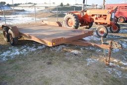 1987 Homemade Trailer, 7'x18', slide in ramps, side toolbox