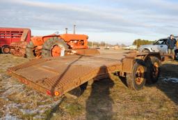 1987 Homemade Trailer, 7'x18', slide in ramps, side toolbox
