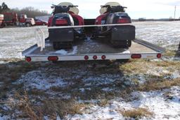 2001 Triton LT snowmobile trailer with tilt bed, salt shield, 10'x8'6", sled locks, permanent licens