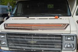 1987 Chevy Van 30 Sprinter by Mallard camper, gas, bed over the top, couch & dinette fold down for s