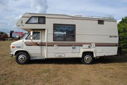 1987 Chevy Van 30 Sprinter by Mallard camper, gas, bed over the top, couch & dinette fold down for s