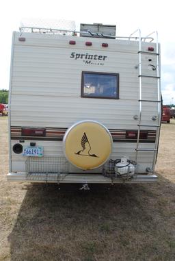 1987 Chevy Van 30 Sprinter by Mallard camper, gas, bed over the top, couch & dinette fold down for s