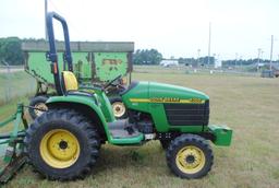 John Deere 4300 HST Utility Tractor, Front-wheel assist, 3-point, hydrostatic, mid-mount pto, has jo