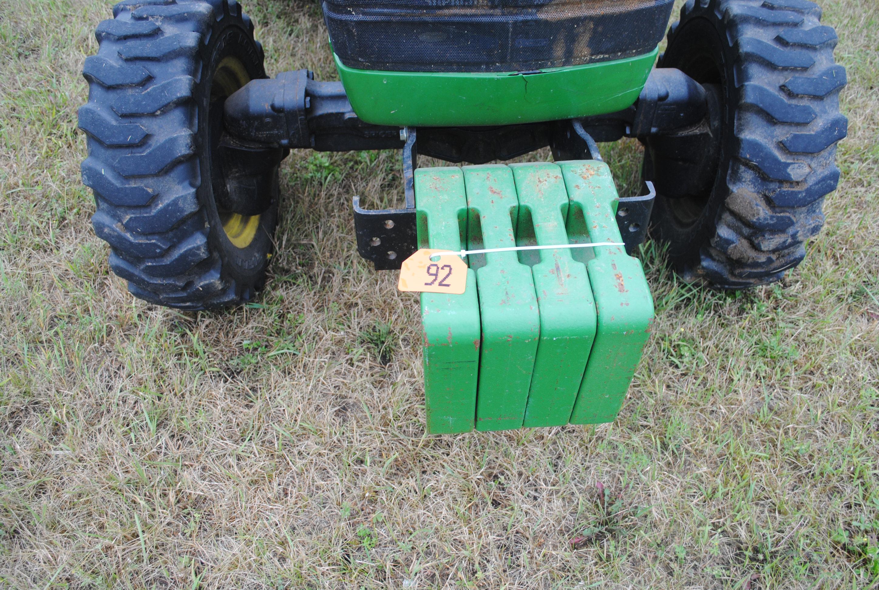 John Deere 4300 HST Utility Tractor, Front-wheel assist, 3-point, hydrostatic, mid-mount pto, has jo