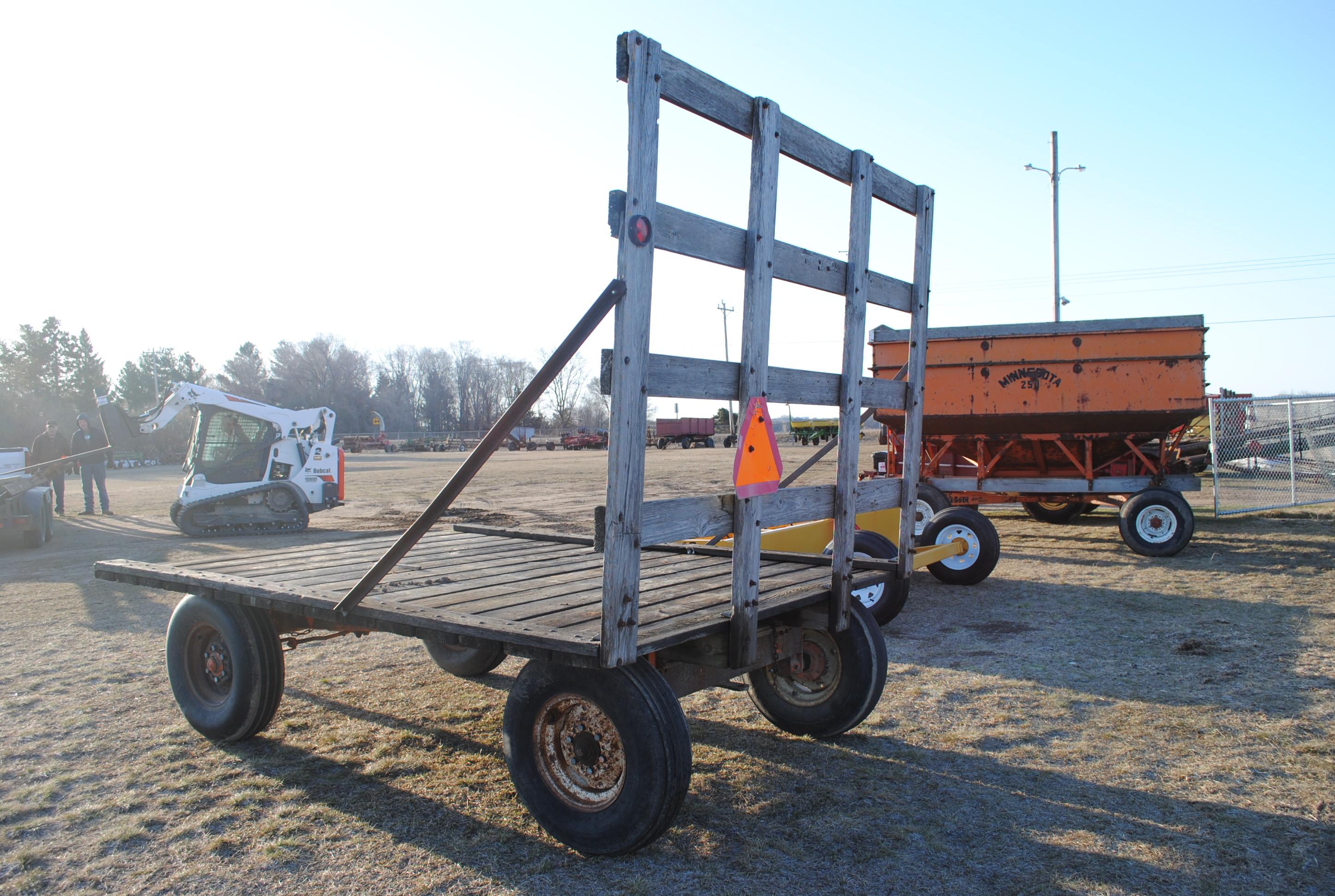 Hay rack on Minnesota Big 7 running gear, 8'x10'