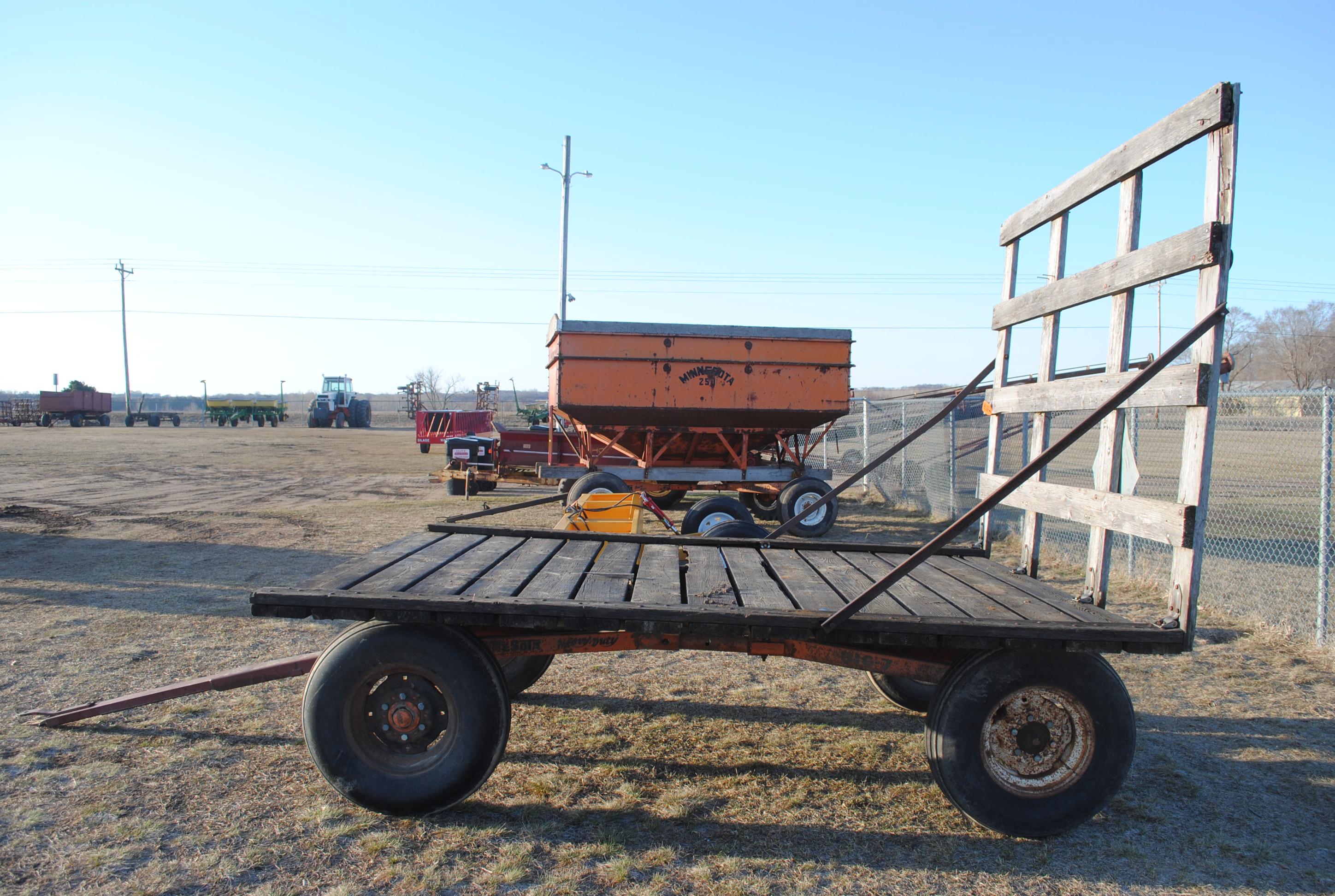 Hay rack on Minnesota Big 7 running gear, 8'x10'