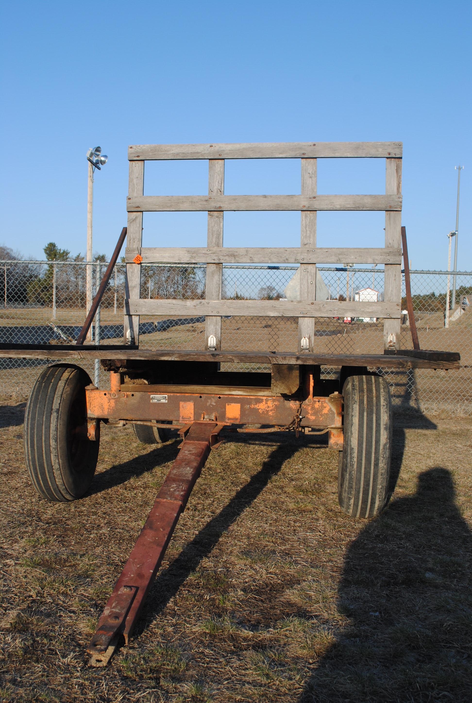 Hay rack on Minnesota Big 7 running gear, 8'x10'