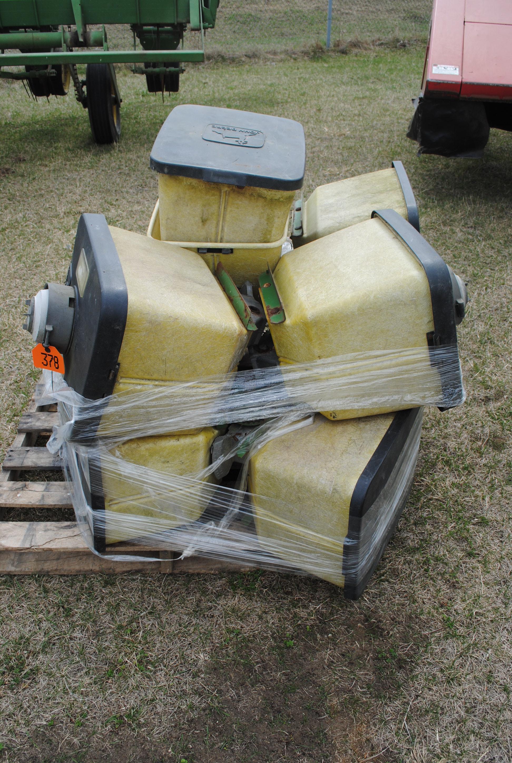 Pallet of John Deere planter boxes (sell as pile)