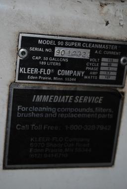 Kleer-Flo Clean Master "Super Cleanmaster Model 90" Parts Washer