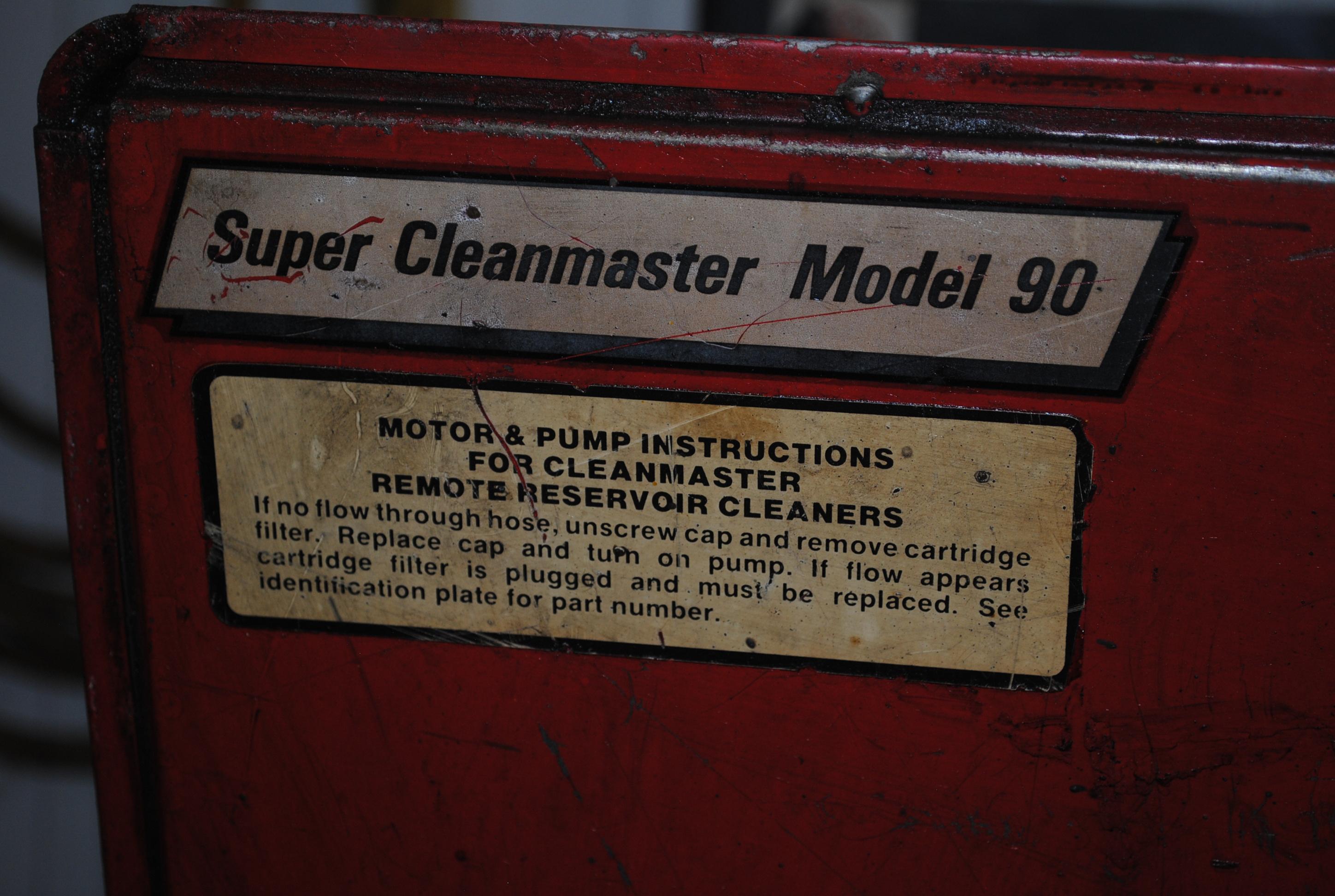 Kleer-Flo Clean Master "Super Cleanmaster Model 90" Parts Washer