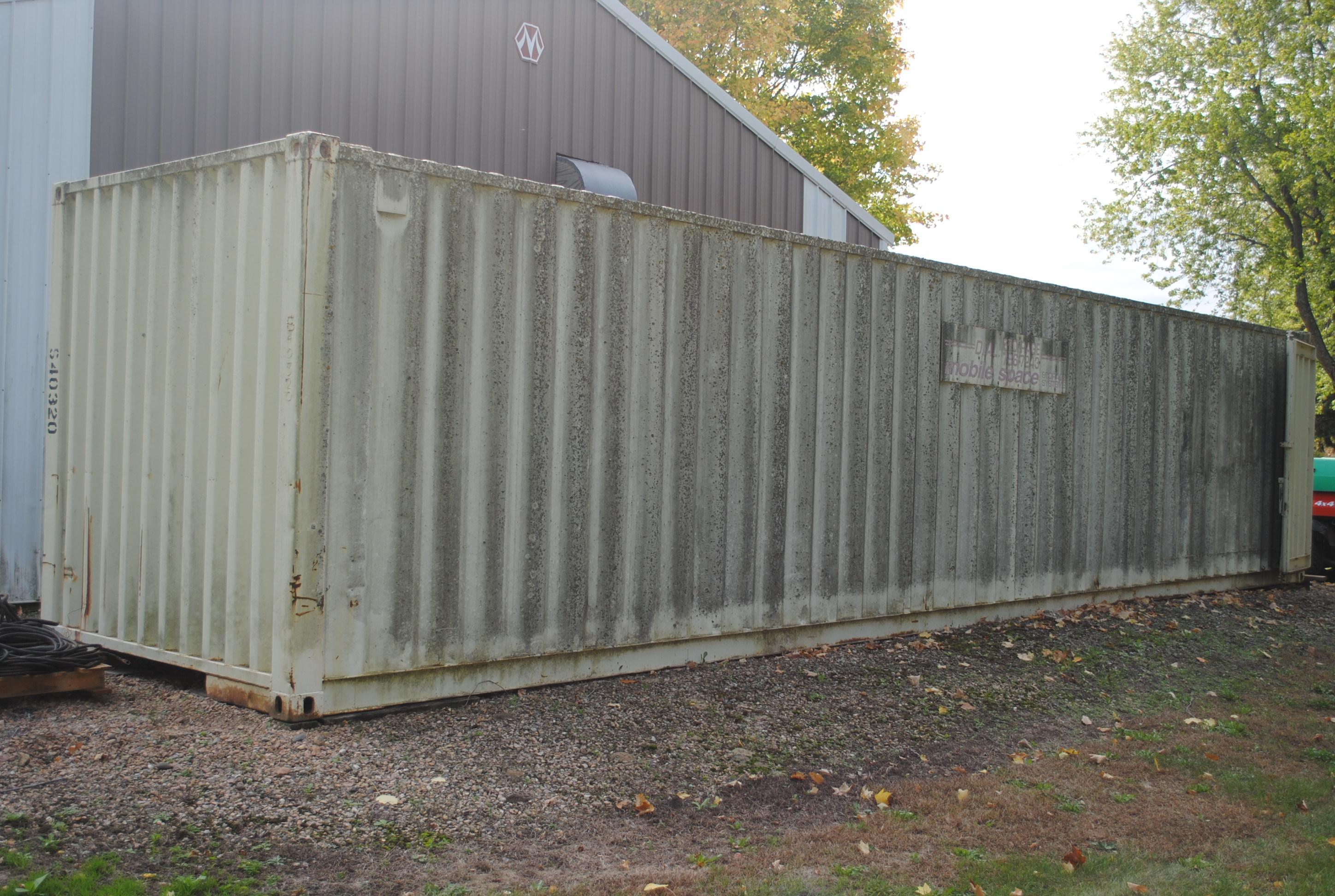 40' Storage Container to be moved by buyer. 14 days to remove it.