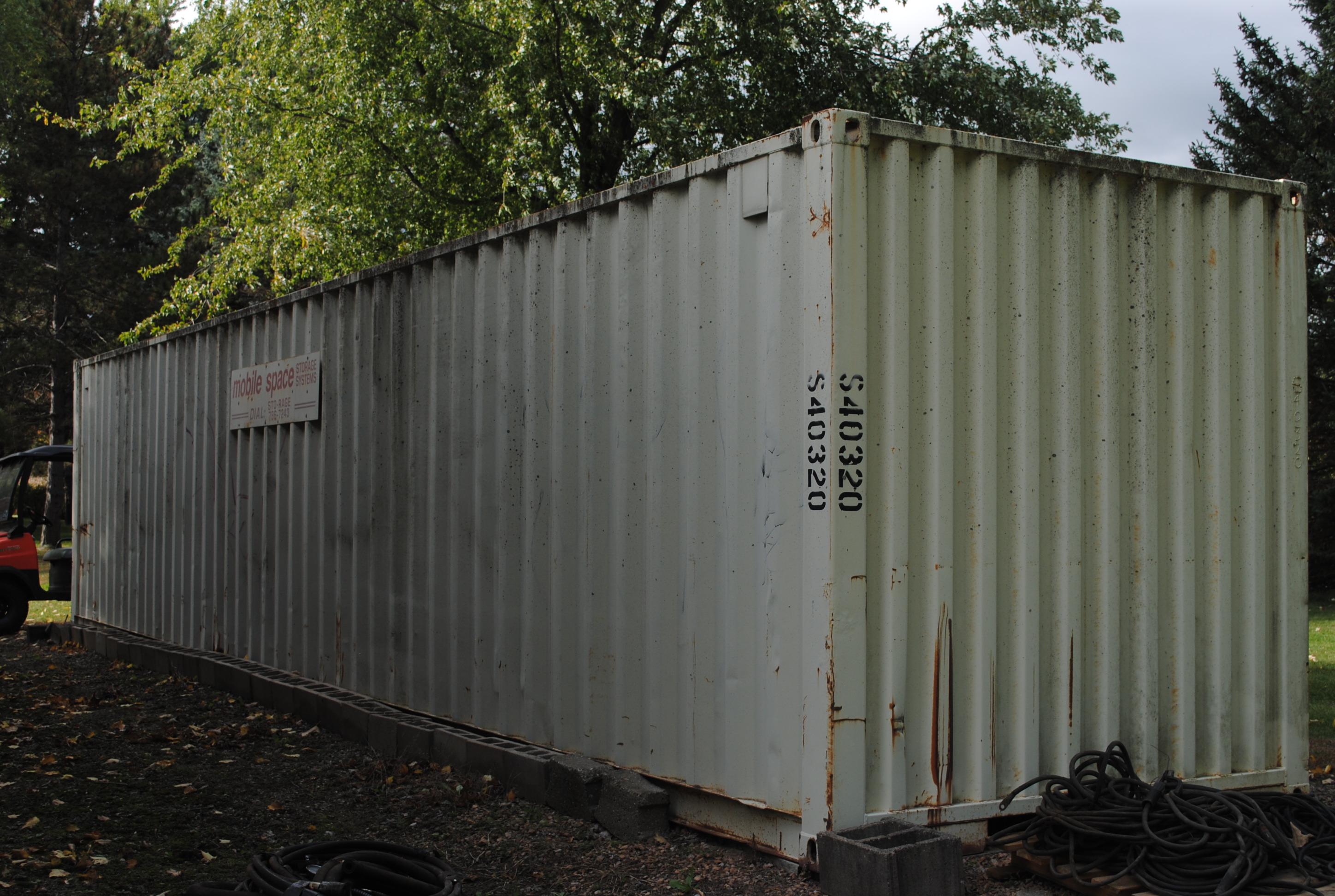 40' Storage Container to be moved by buyer. 14 days to remove it.
